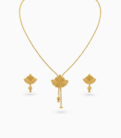 Gold Plated Subtle Lariat Necklace