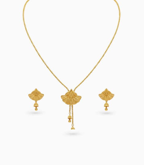 Gold Plated Subtle Lariat Necklace