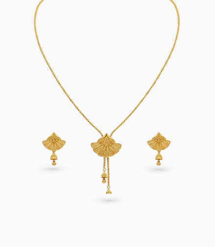 Gold Plated Subtle Lariat Necklace