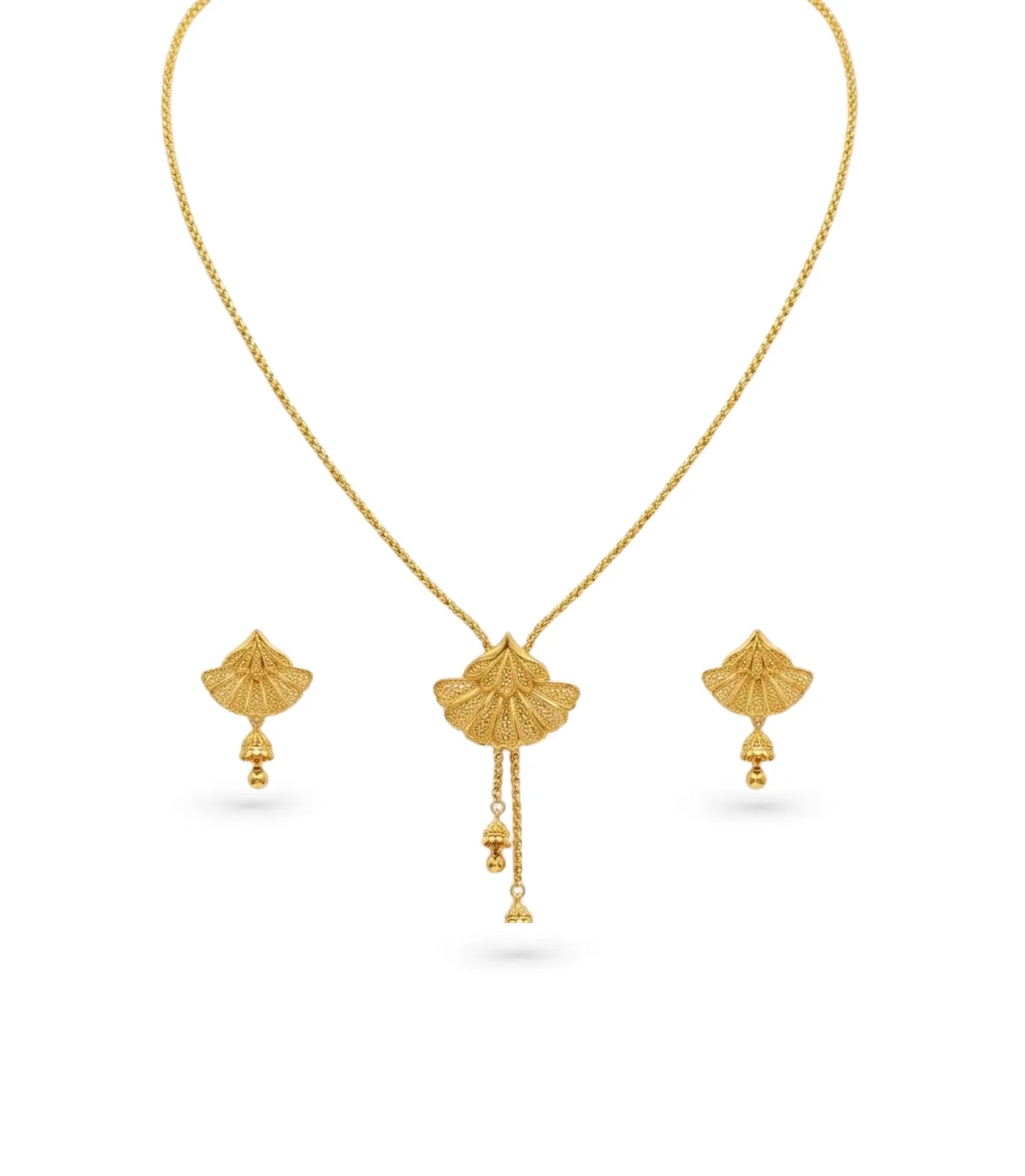 Gold Plated Subtle Lariat Necklace