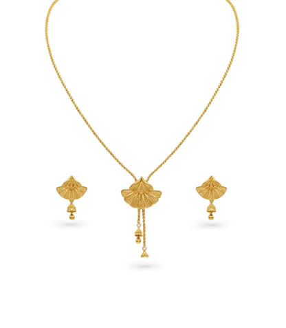 Gold Plated Subtle Lariat Necklace