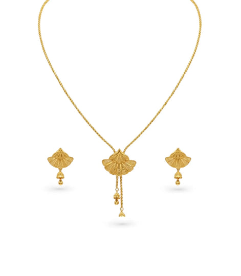 Gold Plated Subtle Lariat Necklace