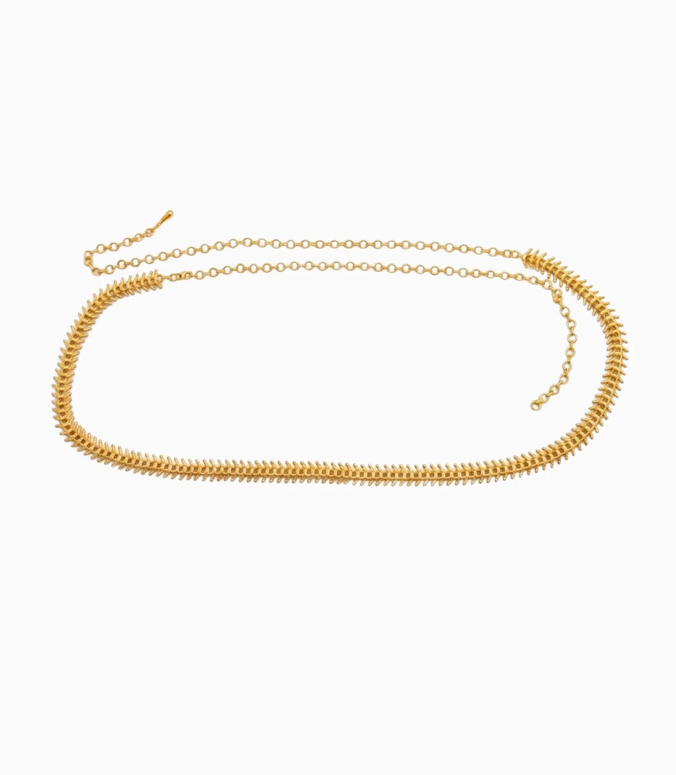 Gold Plated Simple Chain Waist Belt