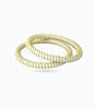 Gold Plated White Simple Pola Bangle Set