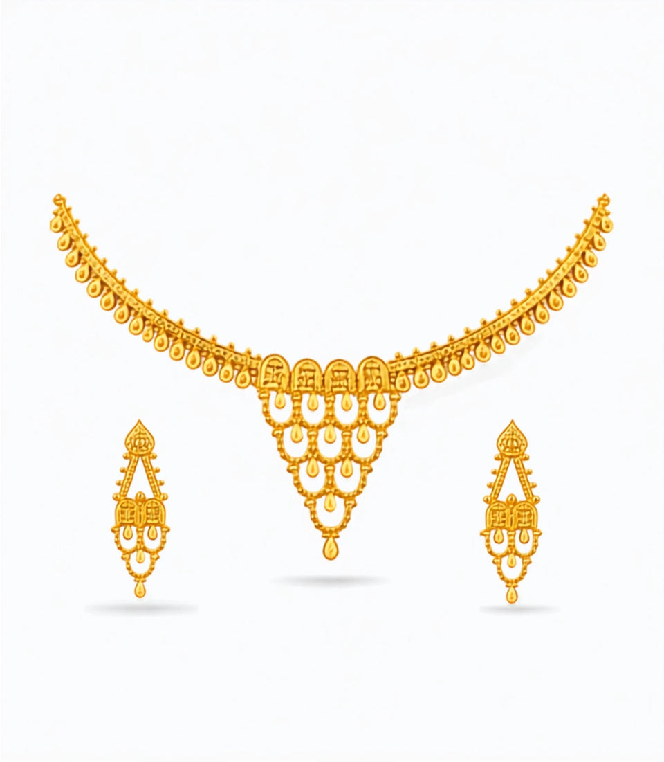Gold Plated Festive Coin Heritage Necklace Set
