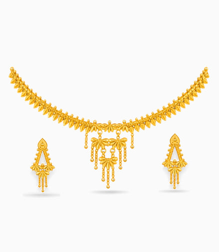 Gold Plated Imperial Necklace Set